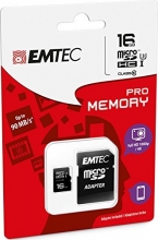 Emtec Pro R90/W80 microSDHC 16GB Kit, UHS-I U3, Class 10