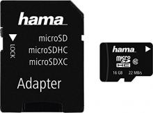 Hama High Speed microSDHC 16GB Adapter Kit, Class 10