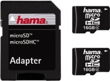 Hama microSDHC 16GB Adapter Kit, Class 4, 2er-Pack
