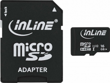 InLine R45/W12 microSDHC 16GB Kit, UHS-I U1, Class 10
