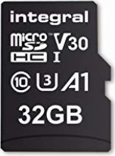 Integral High Speed R100/W30 microSDHC 32GB Kit, UHS-I U3, A1, Class 10