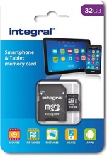 Integral Smartphone and Tablet R90 microSDHC 32GB Kit, UHS-I U1, Class 10