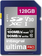 Integral ultima PRO R100/W90 SDXC 128GB, UHS-I U3, Class 10