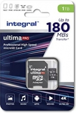 Integral ultima PRO R180/W150 microSDXC 1TB Kit, UHS-I U3, A2, Class 10