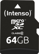 Intenso R20/W12 microSDXC 64GB Kit, Class 10