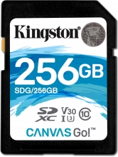 Kingston Canvas Go! R90/W45 SDXC 256GB, UHS-I U3, Class 10