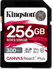 Kingston Canvas React Plus R300/W260 SDXC 256GB, UHS-II U3, Class 10
