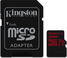 Kingston Canvas React R100/W70 microSDHC 32GB Kit, UHS-I U3, A1, Class 10