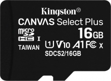Kingston Canvas Select Plus R100 microSDHC 16GB, UHS-I U1, A1, Class 10