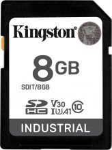 Kingston INDUSTRIAL R100/W80 SDHC 8GB, UHS-I U3, A1, Class 10