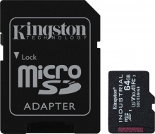 Kingston Industrial Temperature Gen2 R100 microSDXC 64GB Kit, UHS-I U3, A1, Class 10