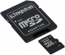 Kingston microSDHC 16GB Kit, Class 4