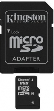 Kingston microSDHC 8GB Kit, Class 10