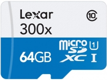 Lexar 300x R45 microSDXC 64GB, UHS-I, Class 10