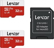 Lexar E-Serie R100 microSDHC 32GB Kit, UHS-I U1, A1, Class 10, 2er-Pack