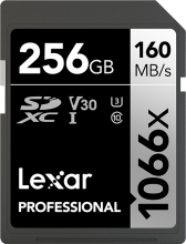 Lexar Professional 1066x Silver Series R160/W120 SDXC 256GB, UHS-I U3, Class 10