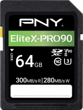 PNY EliteX-PRO 90 R300/W280 SDXC 64GB, UHS-II U3, Class 10