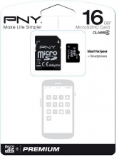PNY Premium R16 microSDHC 16GB Kit, Class 4