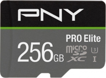 PNY Pro Elite R100/W90 microSDXC 256GB Kit, UHS-I U3, A1, Class 10