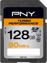 PNY Turbo Performance R90/W60 SDXC 128GB, UHS-I U3, Class 10