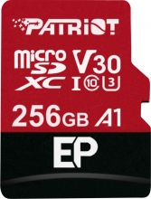 Patriot EP R90/W80 microSDXC 256GB Kit, UHS-I U3, A1, Class 10