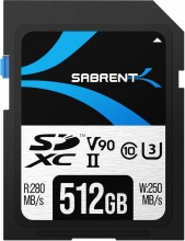 Sabrent Rocket V90 R280/W250 SDXC 512GB, UHS-II U3, Class 10