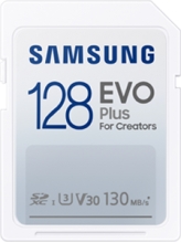 Samsung EVO Plus for Creators R130 SDXC 128GB, UHS-I U3, Class 10
