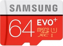 Samsung EVO+ R80/W20 microSDXC 64GB Kit, UHS-I, Class 10