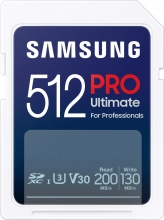 Samsung PRO Ultimate R200/W130 SDXC 512GB, UHS-I U3, Class 10