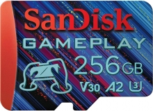 SanDisk Extreme GamePlay-Design R190/W130 microSDXC 256GB, UHS-I U3, A2, Class 10
