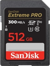 SanDisk Extreme PRO R300/W260 SDXC 512GB, UHS-II U3, Class 10