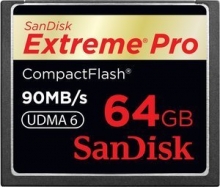 SanDisk Extreme PRO R90/W90 CompactFlash Card 64GB