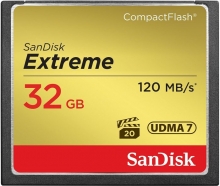 SanDisk Extreme R120/W60 CompactFlash Card 32GB