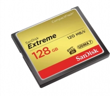 SanDisk Extreme R120/W85 CompactFlash Card 128GB