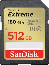 SanDisk Extreme R180/W130 SDXC 512GB, UHS-I U3, Class 10