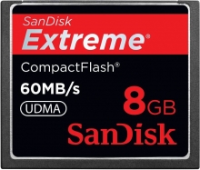 SanDisk Extreme R60/W60 CompactFlash Card 8GB