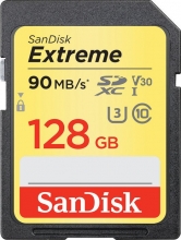 SanDisk Extreme R90/W60 SDXC 128GB, UHS-I U3, Class 10