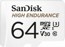 SanDisk High Endurance R100/W40 microSDXC 64GB Kit, UHS-I U3, Class 10