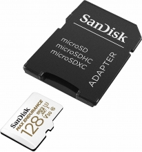 SanDisk Max Endurance R100/W40 microSDXC 128GB Kit, UHS-I U3, Class 10