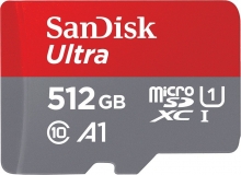 SanDisk Ultra R100 microSDXC 512GB Kit, UHS-I U1, A1, Class 10
