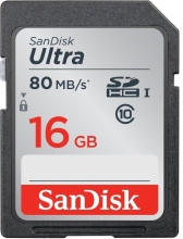 SanDisk Ultra R80 SDHC 16GB, UHS-I, Class 10