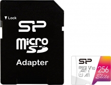 Silicon Power Elite R100 microSDXC 256GB Kit, UHS-I U1, A1, Class 10