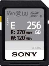 Sony SF-E Series R270/W120 SDXC 256GB, UHS-II U3, Class 10
