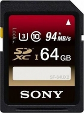 Sony SF-UX2 Series R94/W43 SDXC 64GB, UHS-I U3, Class 10