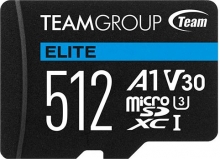 TeamGroup ELITE R90/W45 microSDXC 512GB Kit, UHS-I U3, A1, Class 10