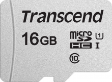 Transcend 300S R95/W45 microSDHC 16GB, UHS-I U1, Class 10