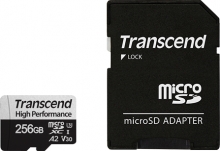 Transcend 330S R100/W85 microSDXC 256GB Kit, UHS-I U3, A2, Class 10
