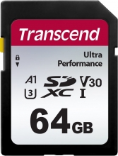 Transcend 340S R160/W50 SDXC 64GB, UHS-I U3, A1, Class 10