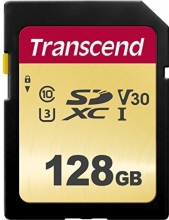 Transcend 500S R95/W50 SDXC 128GB, UHS-I U3, Class 10