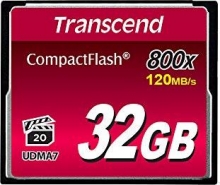 Transcend 800x R120/W60 CompactFlash Card 32GB